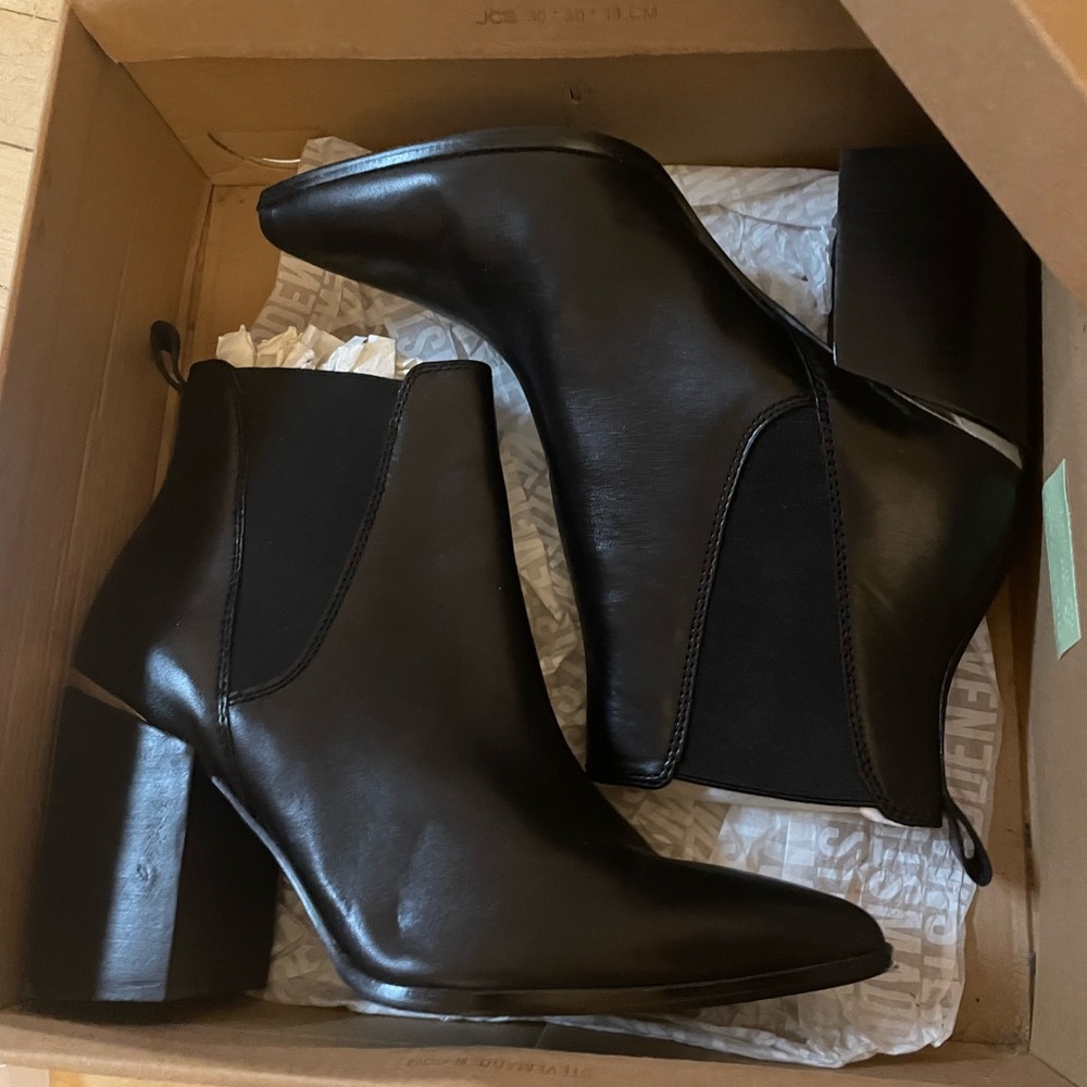 black steve madden kason leather boot